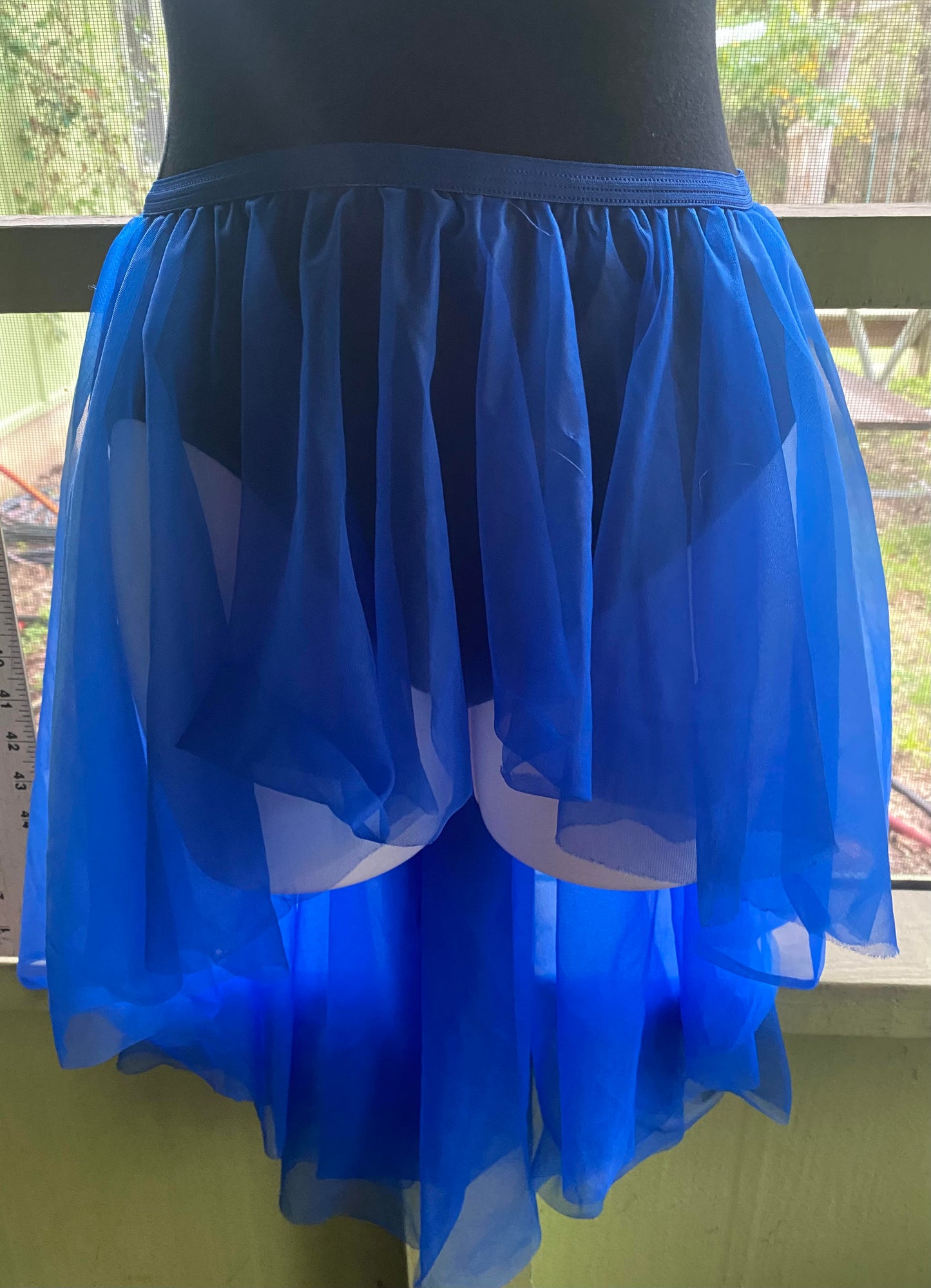 Electric Blue Sheer Skirt #47