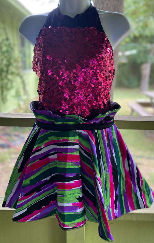 Sequins & Multicolor Skirt Dress #11