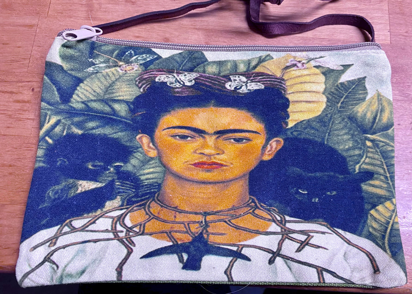 Frida Kahlo w/ Monkey & Black Cat Sling Bag New  0002
