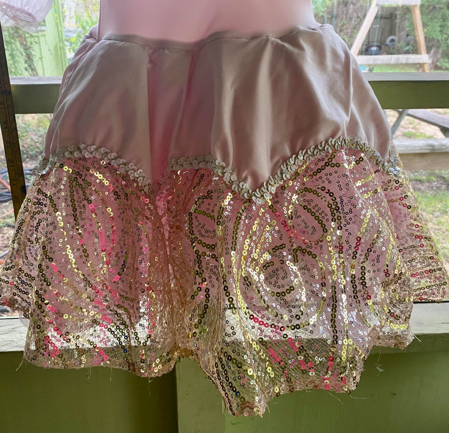 Pretty as a Princess Pink & Gold Sequined Dress #40